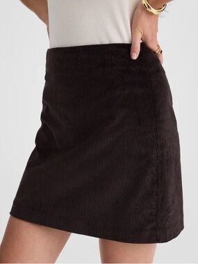 Madewell corduroy mini skirt in black walnut 12